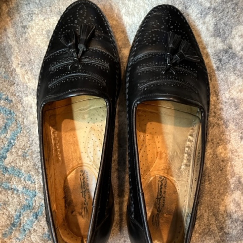 MENS Santoni Loafers--Black